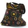 Black Mucloth & Leatherette Tote Bag